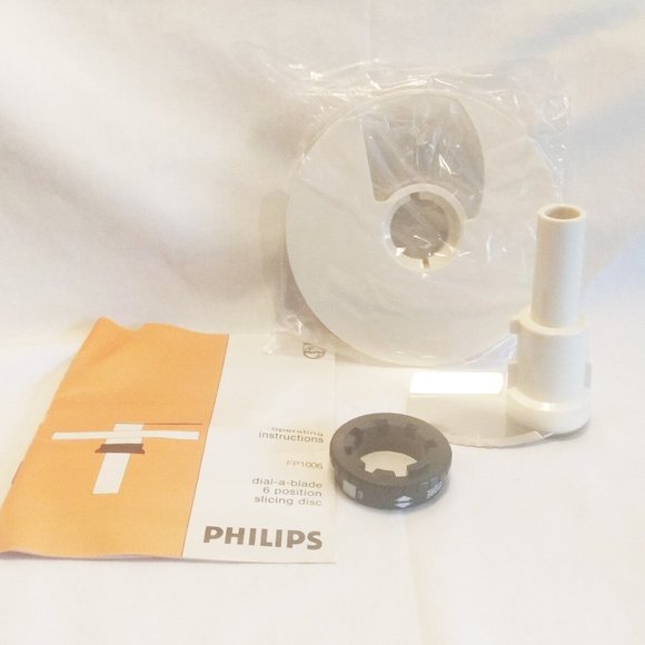 Vintage Phillips Food Processor Accessories-6 Blades in 1-FP1006 - Picture 2 of 15